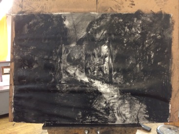 drawing (wet charcoal)